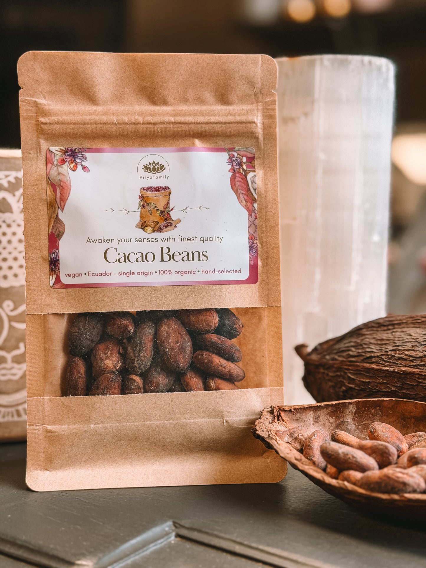 Kakao pupiņas Ekvadora 100g