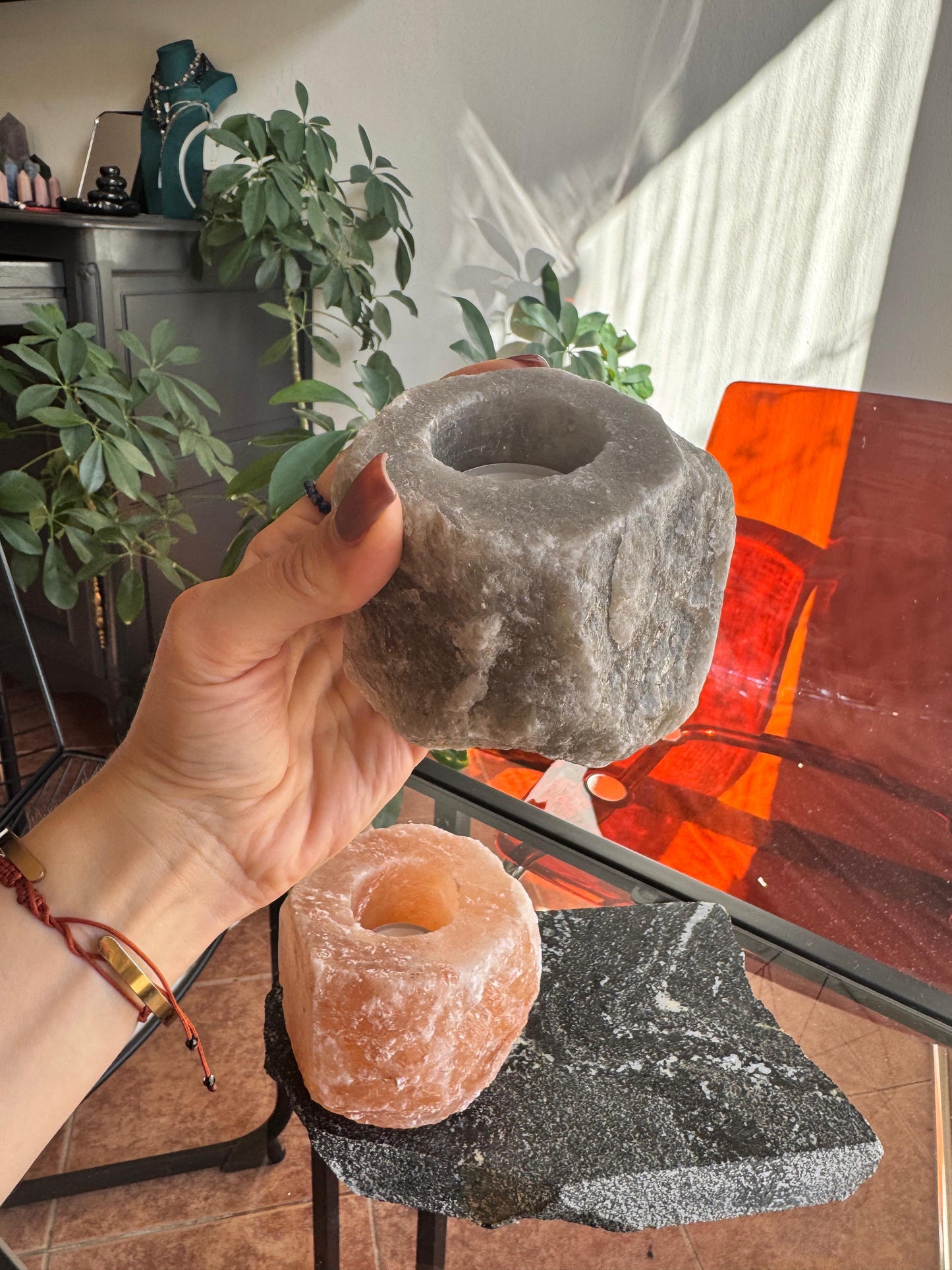 Himalaju sāls svečturis (~900g)