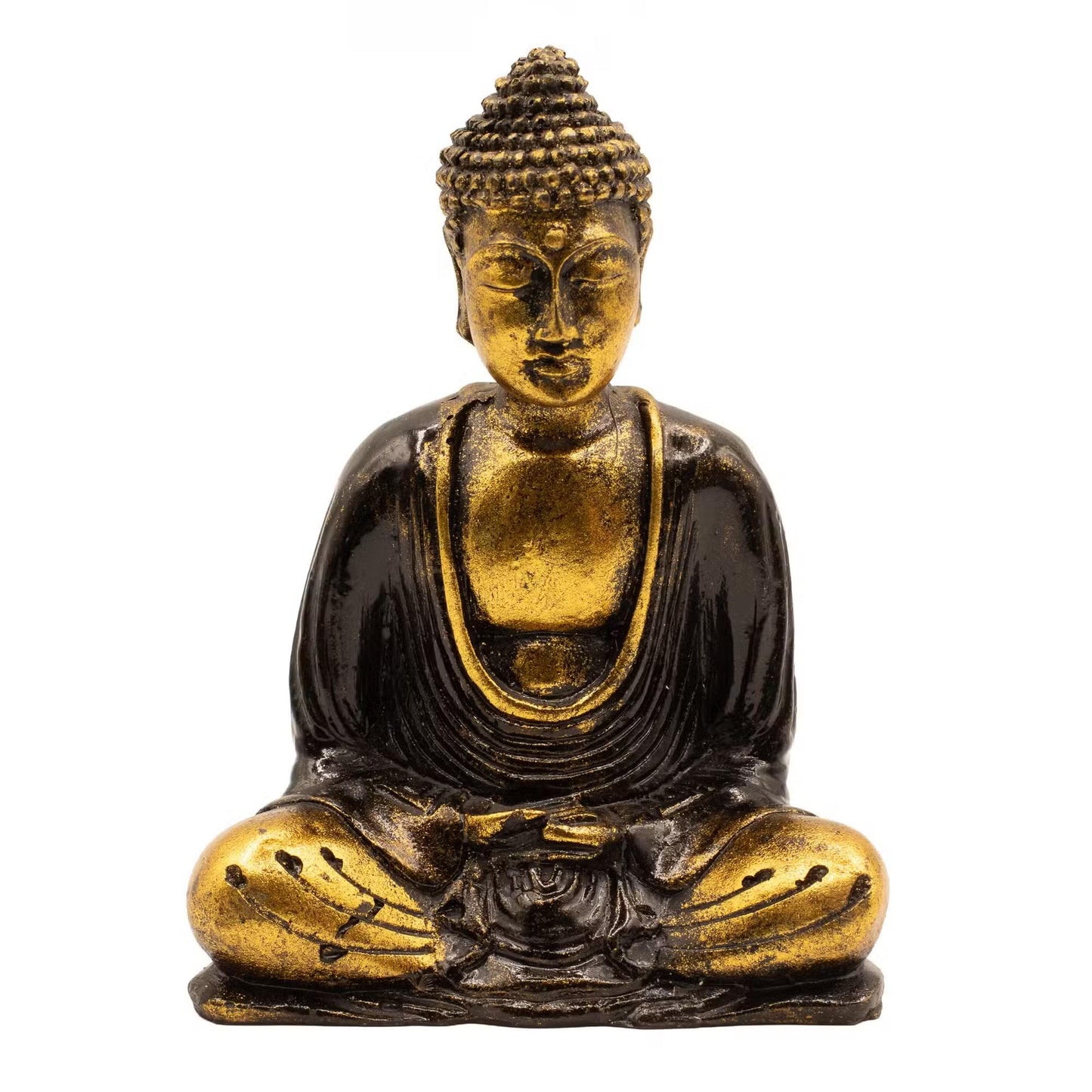 Buddhas statujas – miera un harmonijas simbols (apgleznotas ar rokām) Dhyana mudra poza.