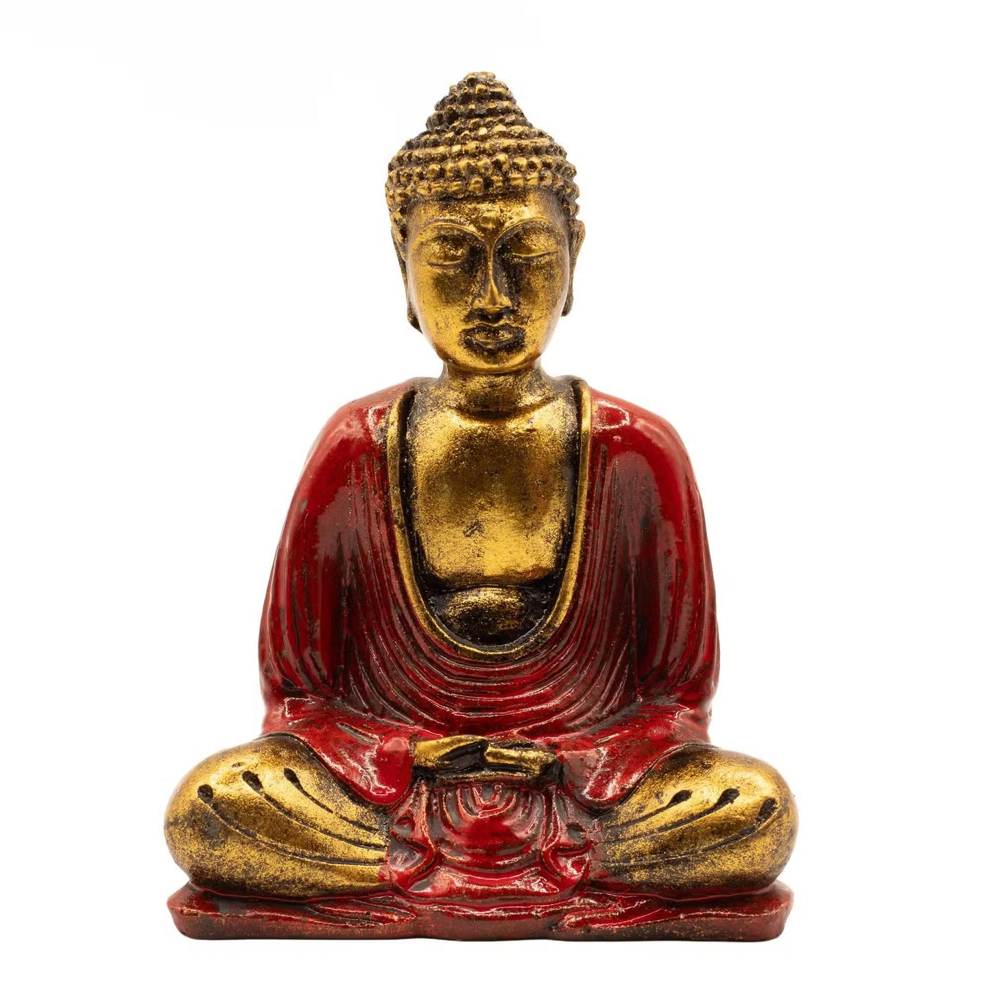 Buddhas statujas – miera un harmonijas simbols (apgleznotas ar rokām) Dhyana mudra poza.
